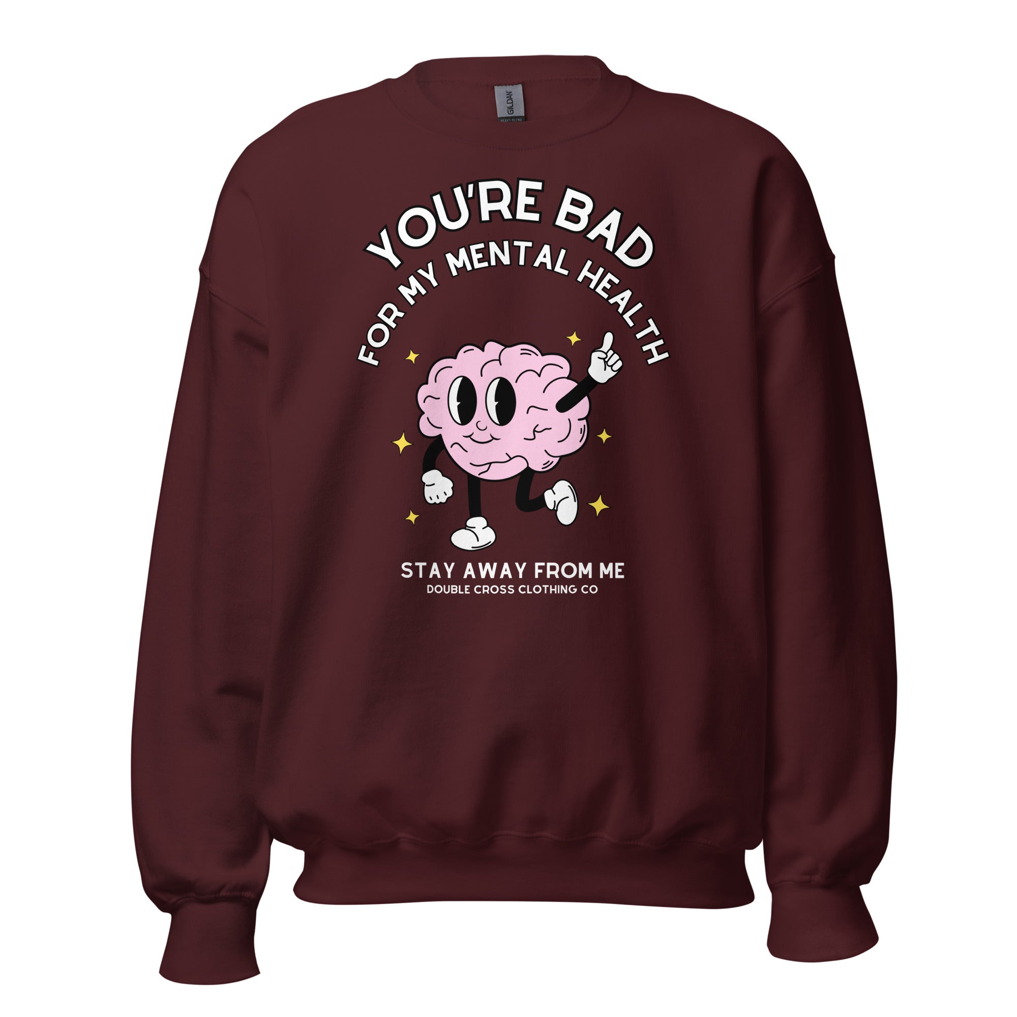 My Mental Health Crewneck - Maroon