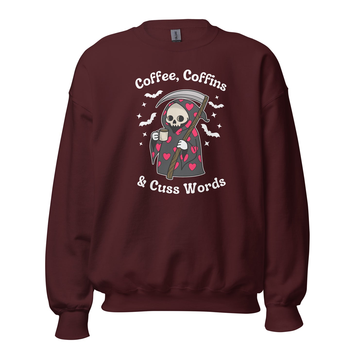 Coffee, Coffins, & Cuss Words Crewneck