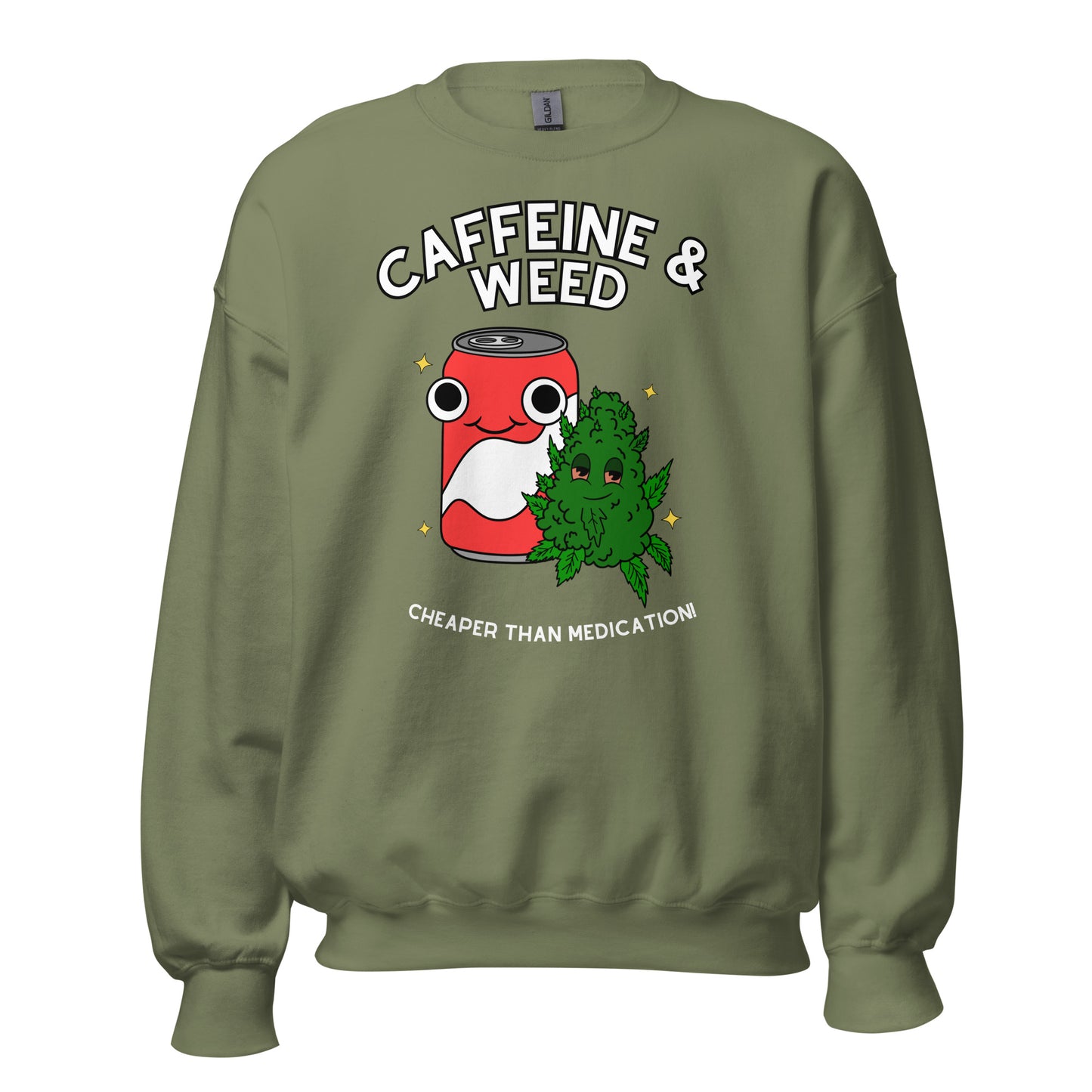 Caffeine and Weed Crewneck