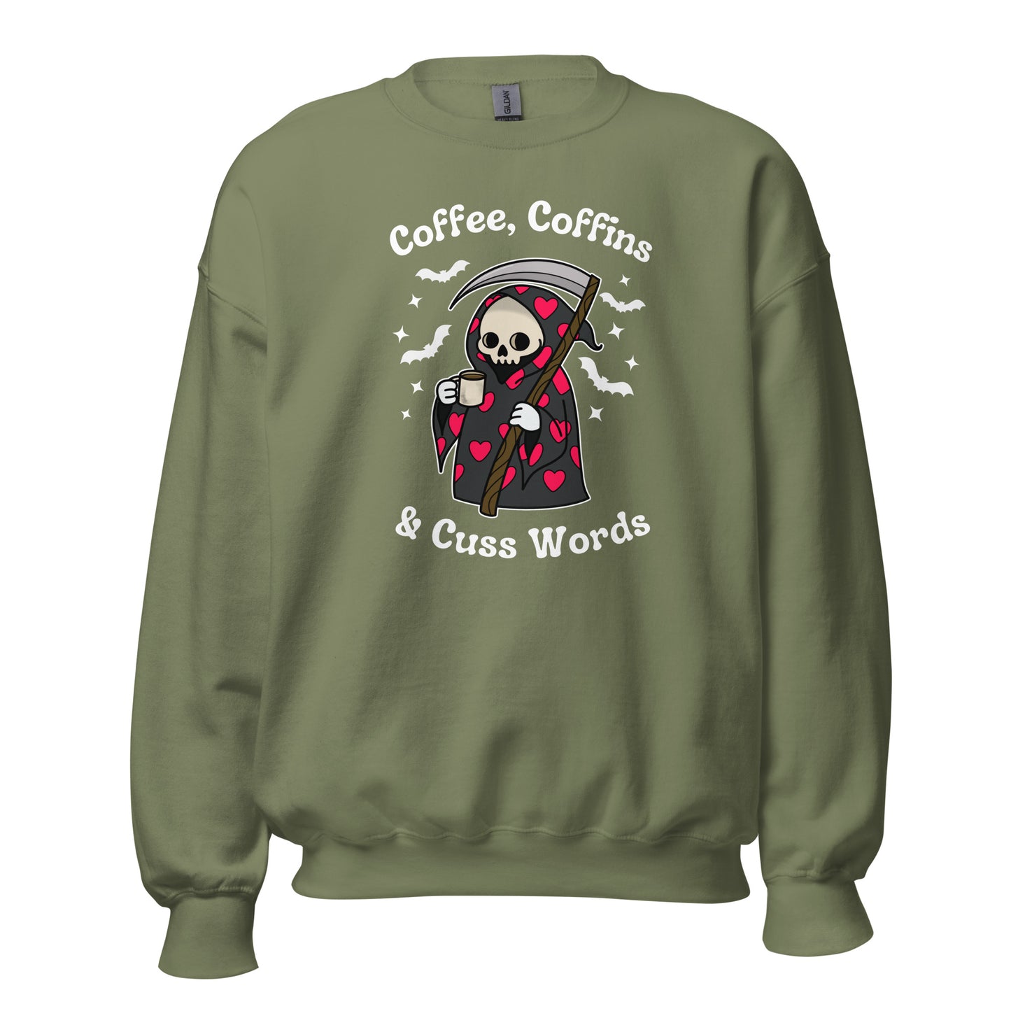 Coffee, Coffins, & Cuss Words Crewneck