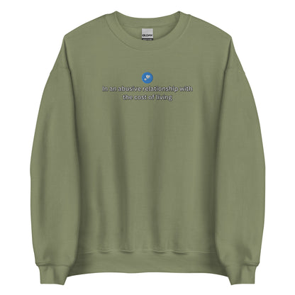 Cost Of Living Embroidered Crewneck