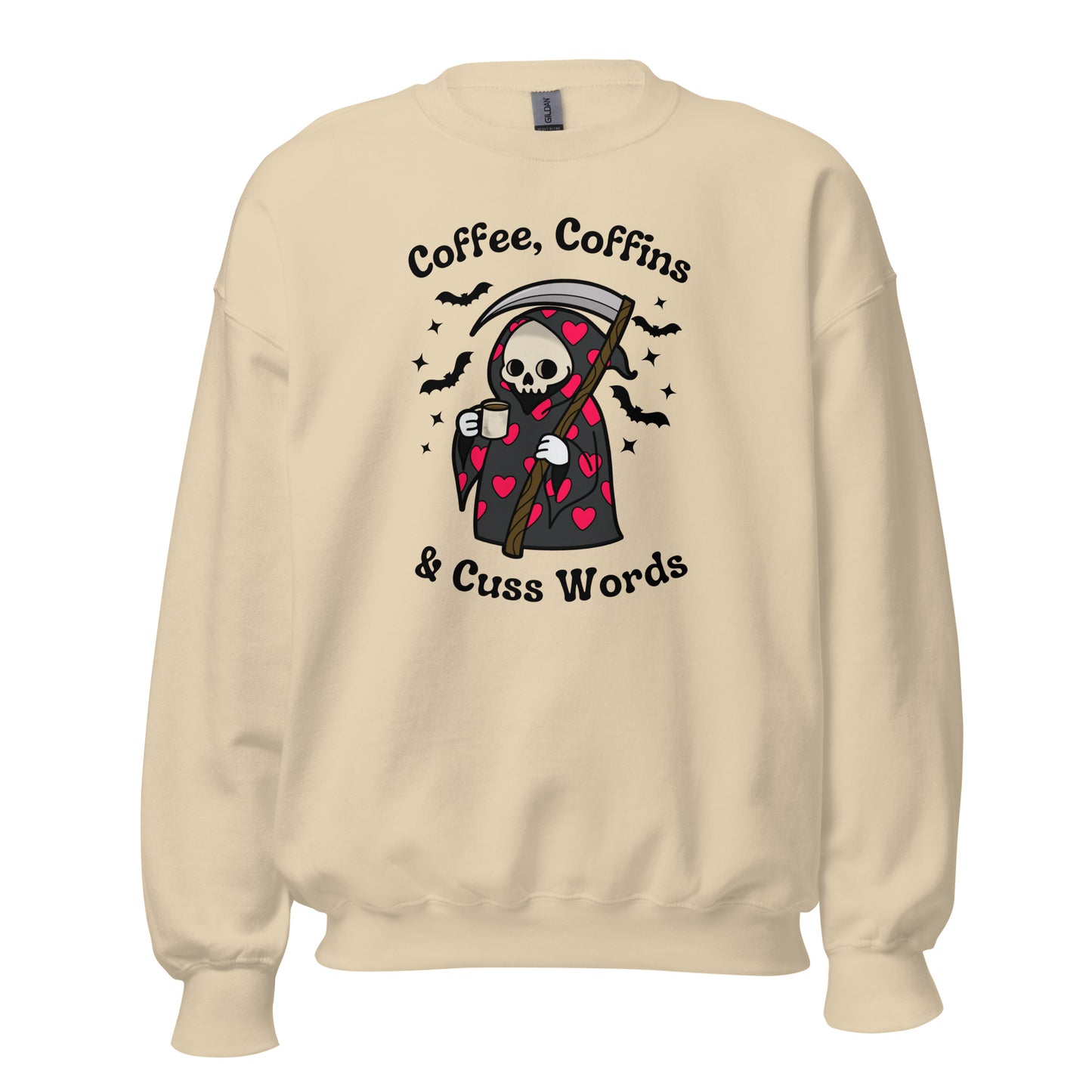 Coffee, Coffins, & Cuss Words Crewneck