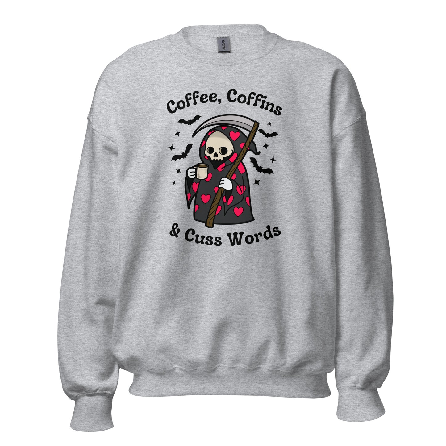 Coffee, Coffins, & Cuss Words Crewneck