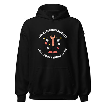 i will throw a wrench at you hoodie black