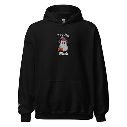 Try Me, Witch Embroidered Hoodie