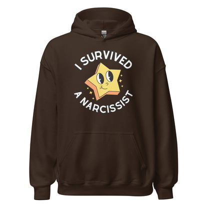 I Survived a Narcissist Hoodie Brown