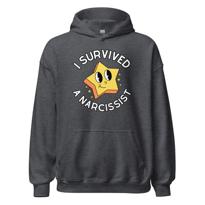 I Survived a Narcissist Hoodie Gray