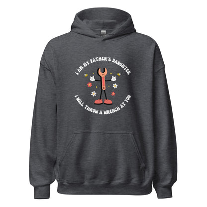 i will throw a wrench at you hoodie gray