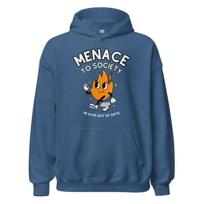 Menace To Society Hoodie - Indigo Blue