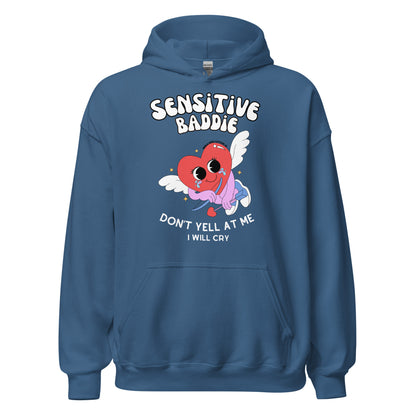 Sensitive Baddie Hoodie - Indigo Blue