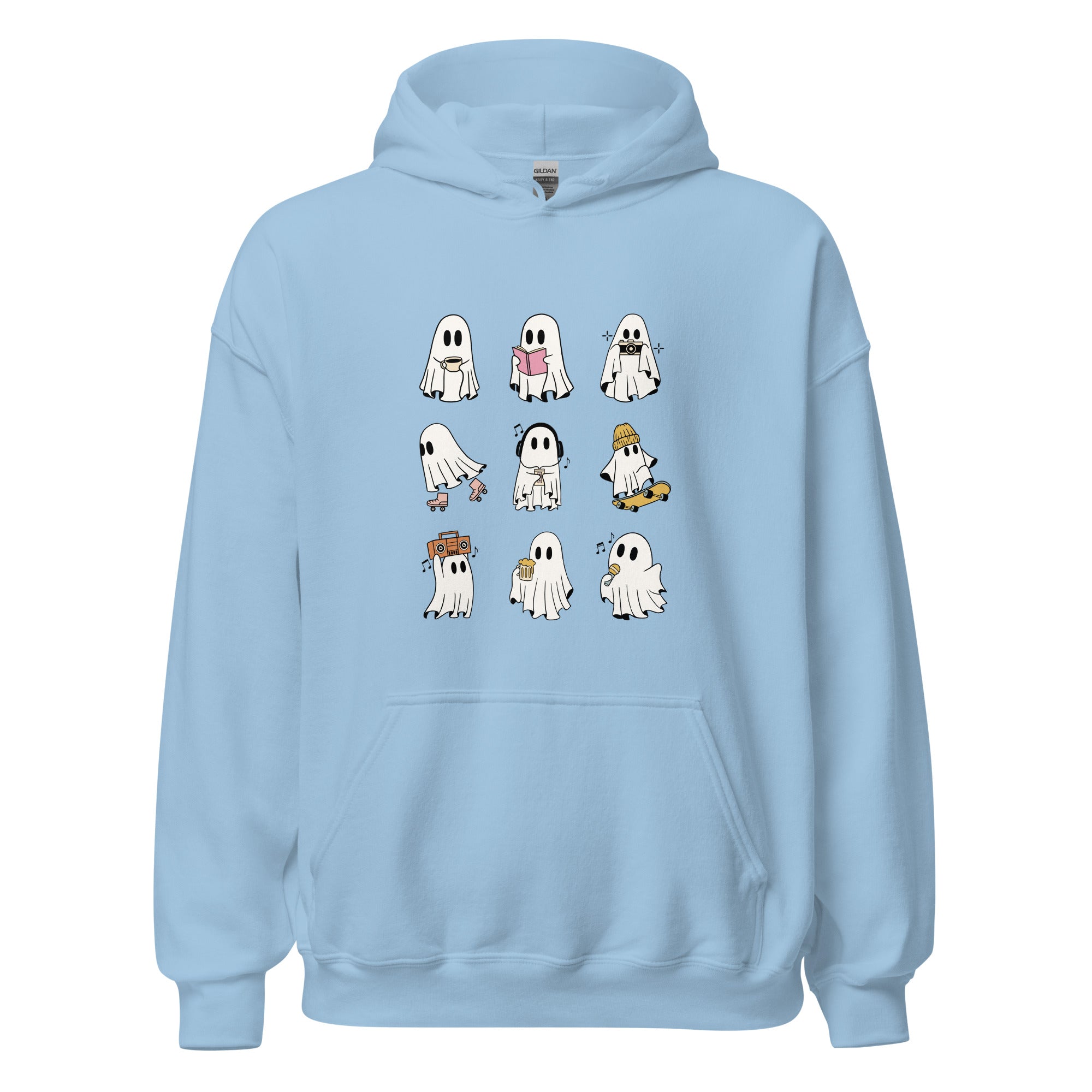 Ghosts Hoodie - Light Blue