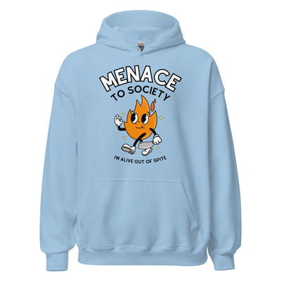 Menace To Society Hoodie - Light Blue