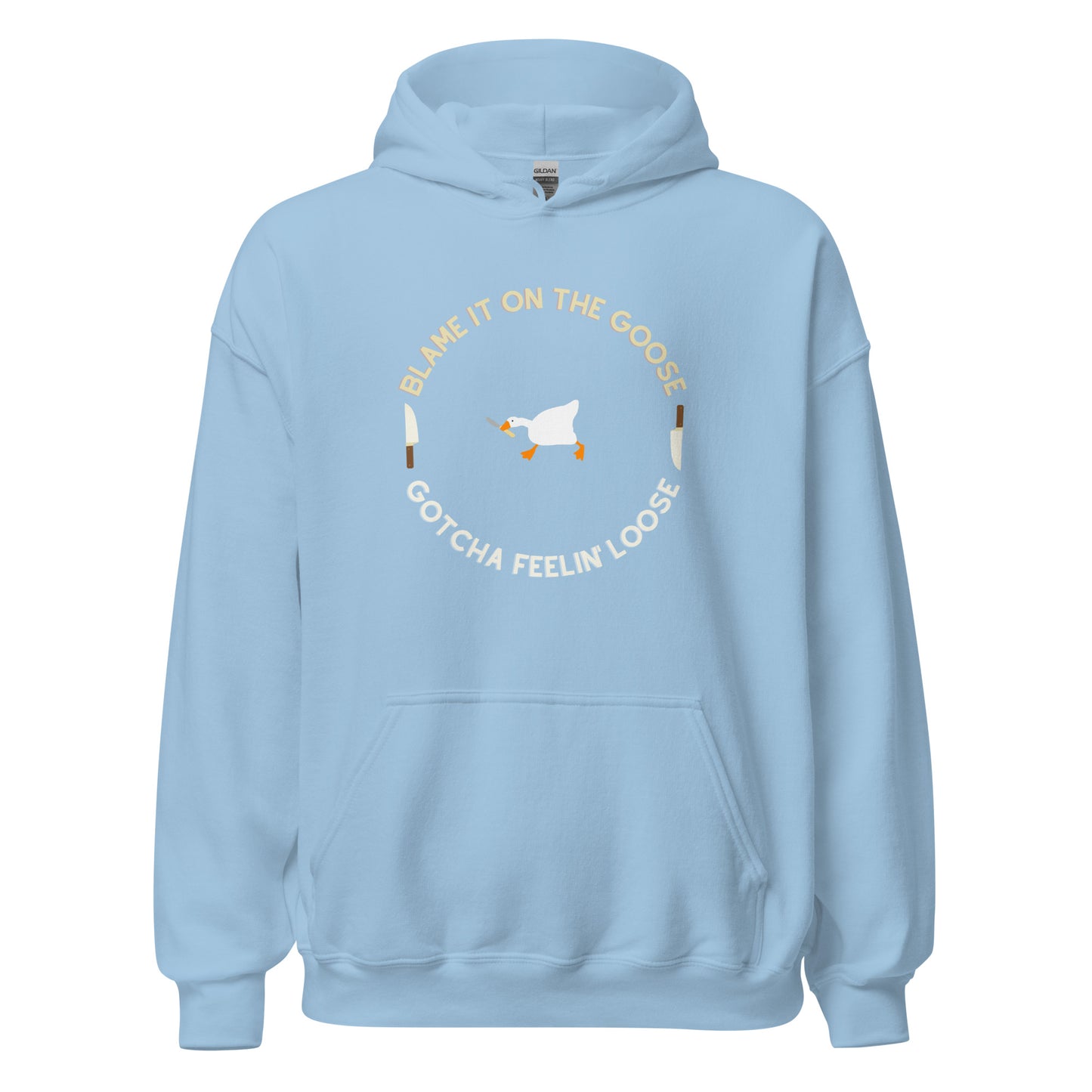 Silly Goose Hoodie Light Blue