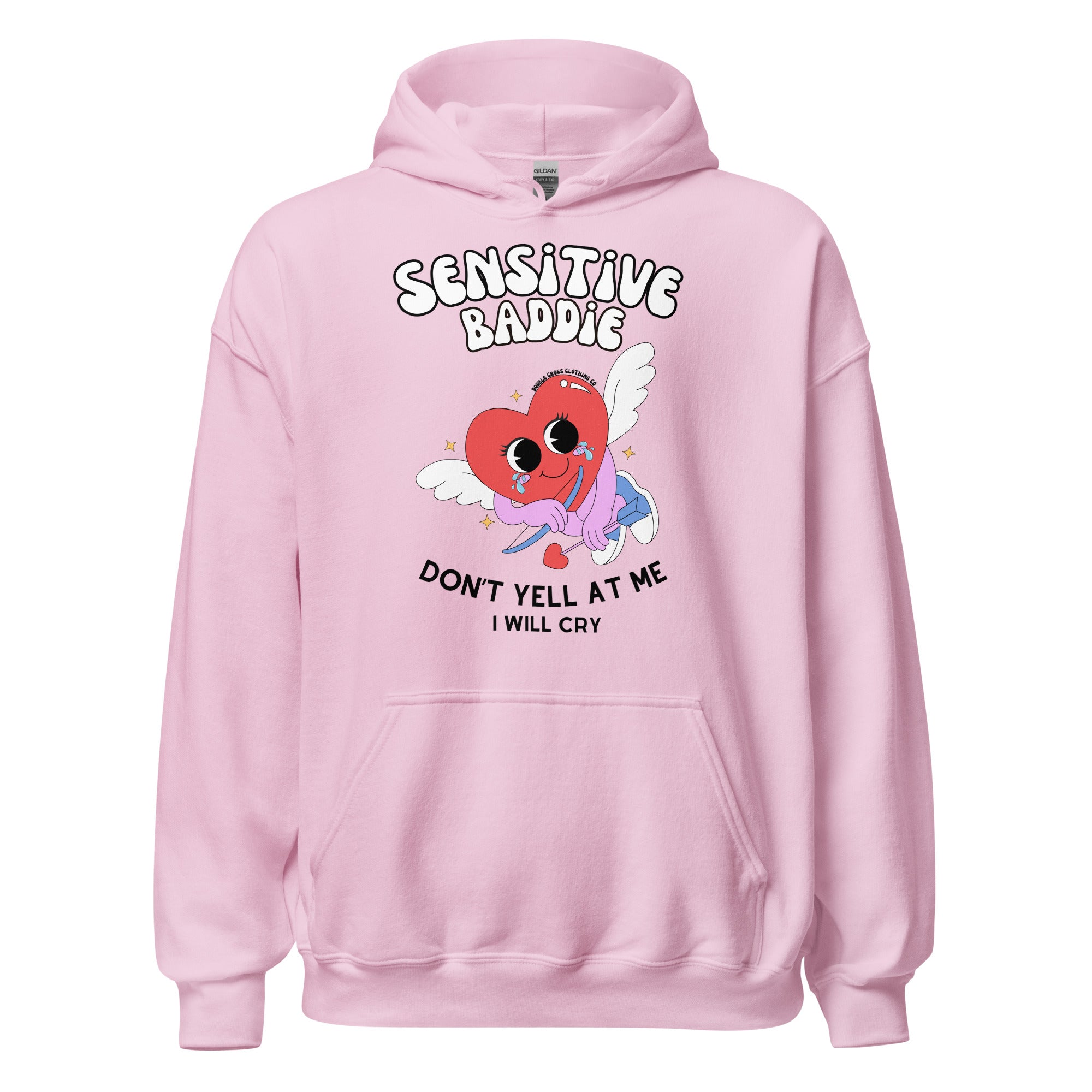 Sensitive Baddie Hoodie - Light Pink