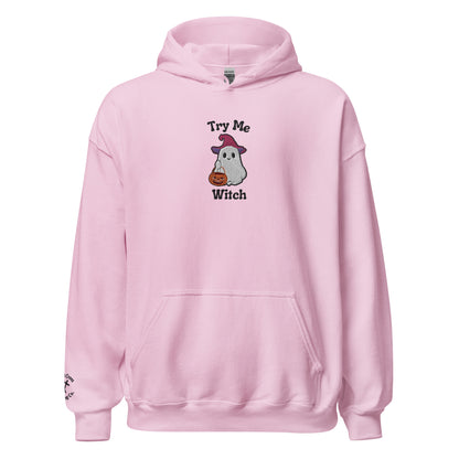 Try Me, Witch Embroidered Hoodie