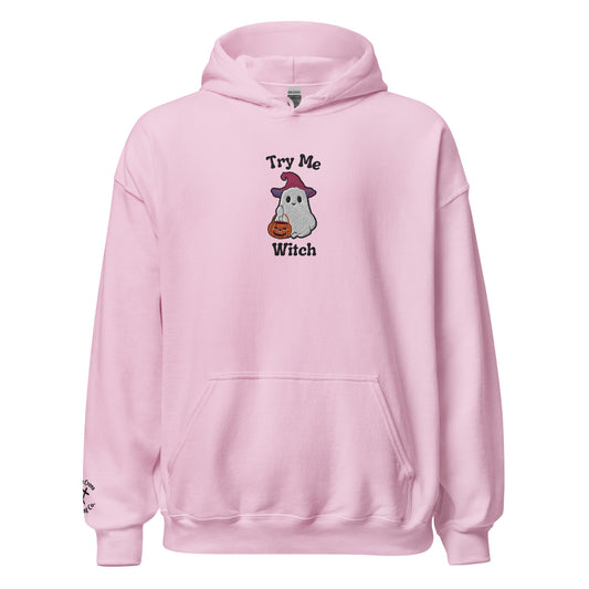 Try Me, Witch Embroidered Hoodie