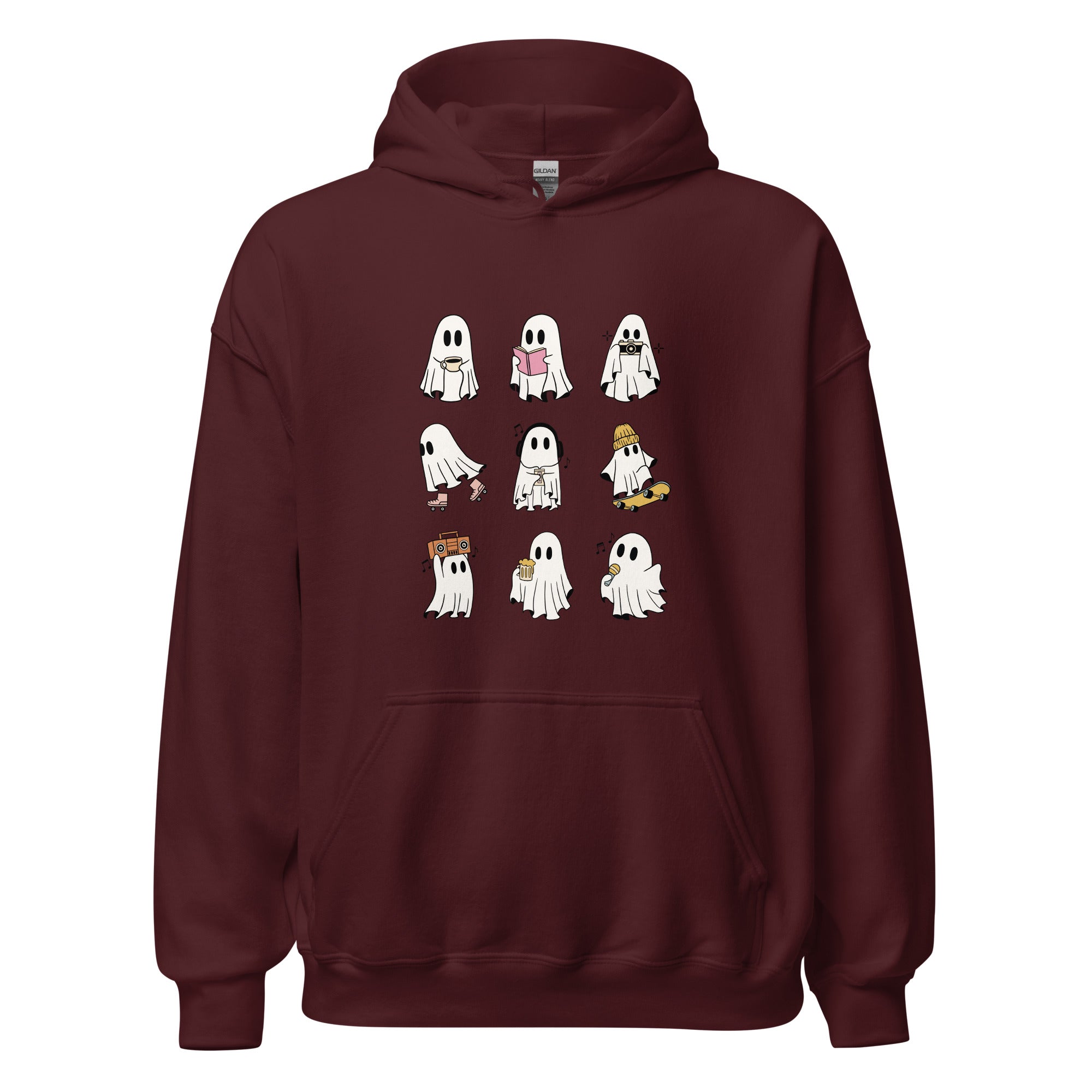 Ghosts Hoodie - Maroon