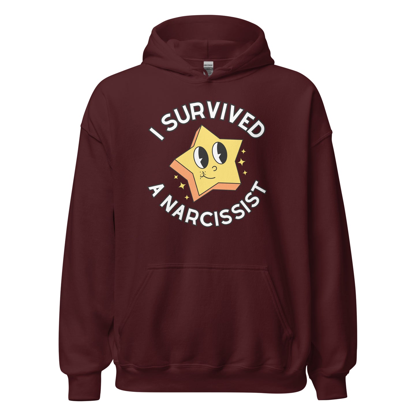 I Survived a Narcissist Hoodie Maroon