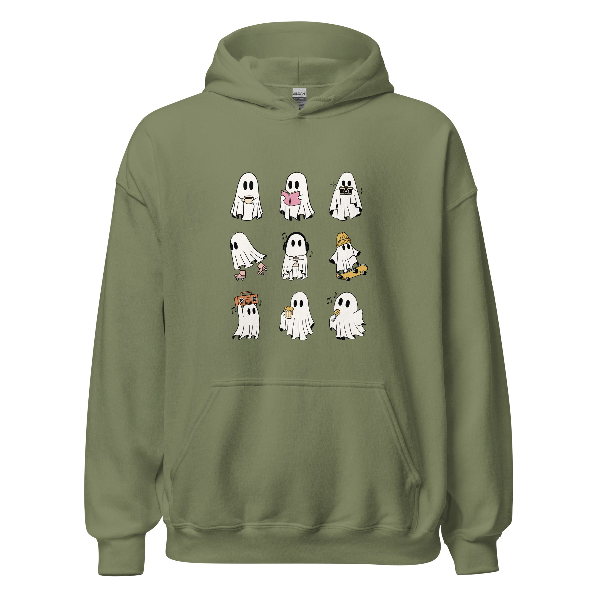 Ghosts Hoodie - Military Green