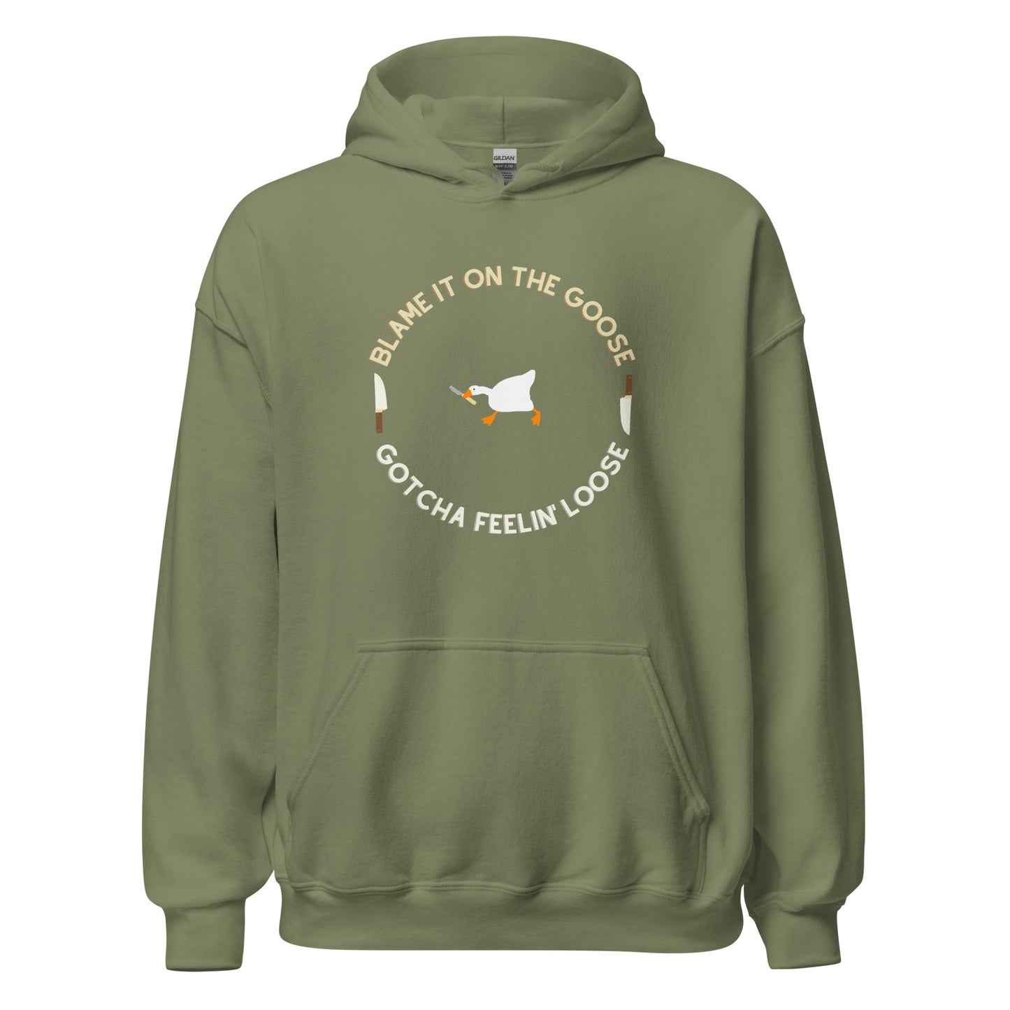 Silly Goose Hoodie Olive