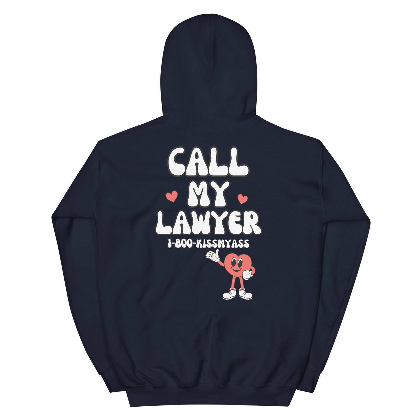 Call My Lawyer Hoodie - Navy Back