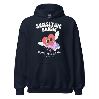 Sensitive Baddie Hoodie - Navy