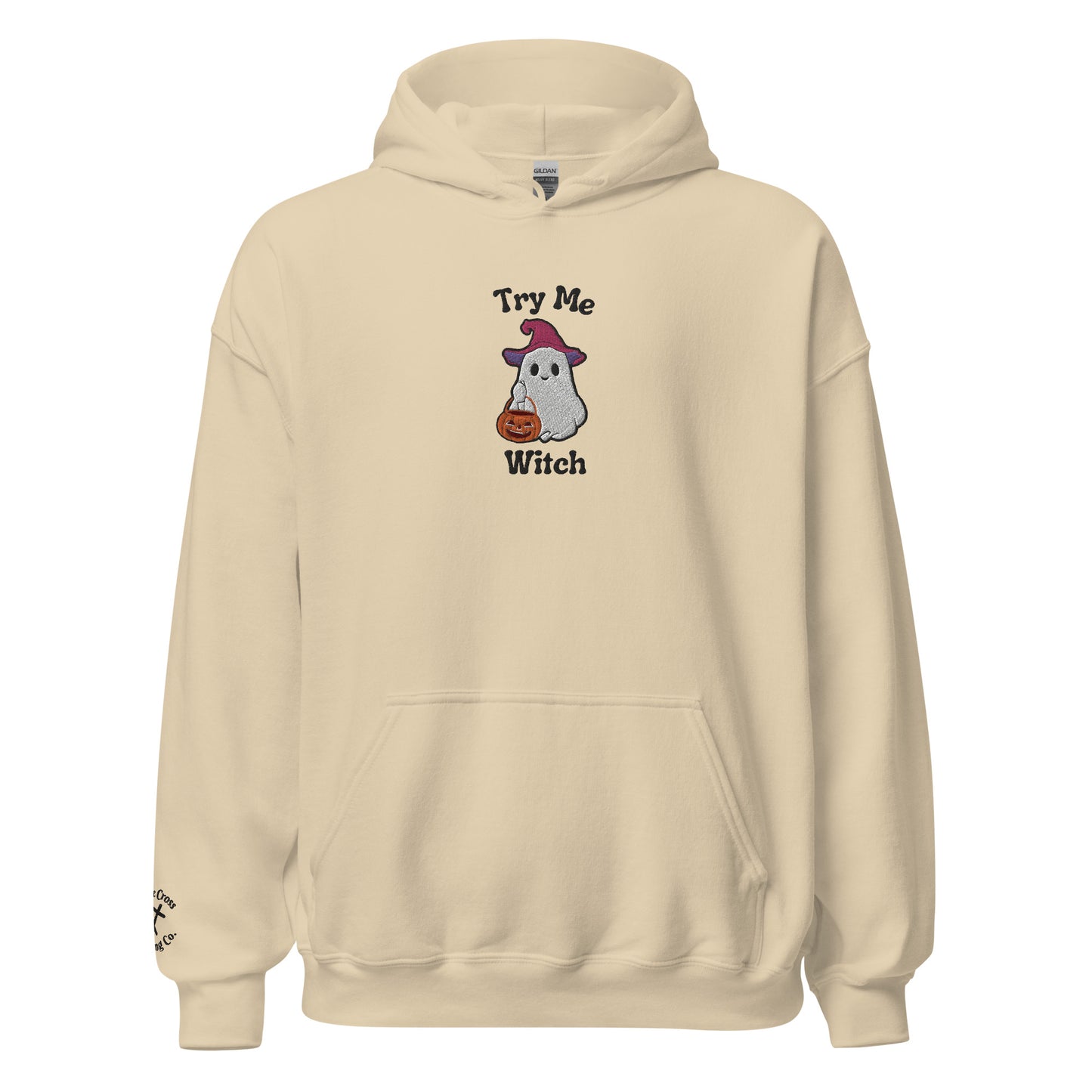 Try Me, Witch Embroidered Hoodie