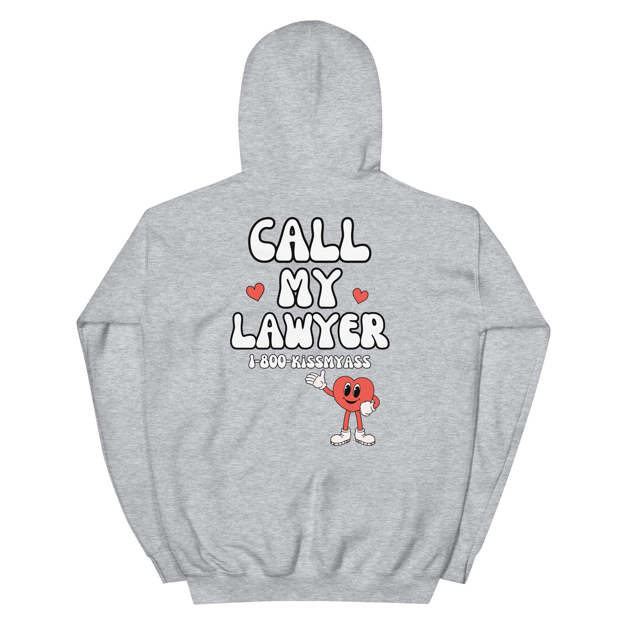 Call My Lawyer Hoodie - Sport Grey back