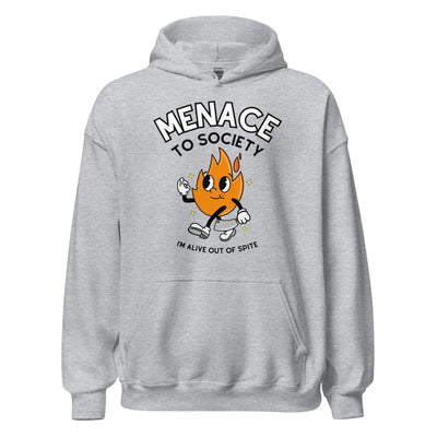 Menace To Society Hoodie - Sport Grey