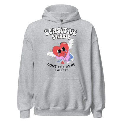 Sensitive Baddie Hoodie - Sport Grey