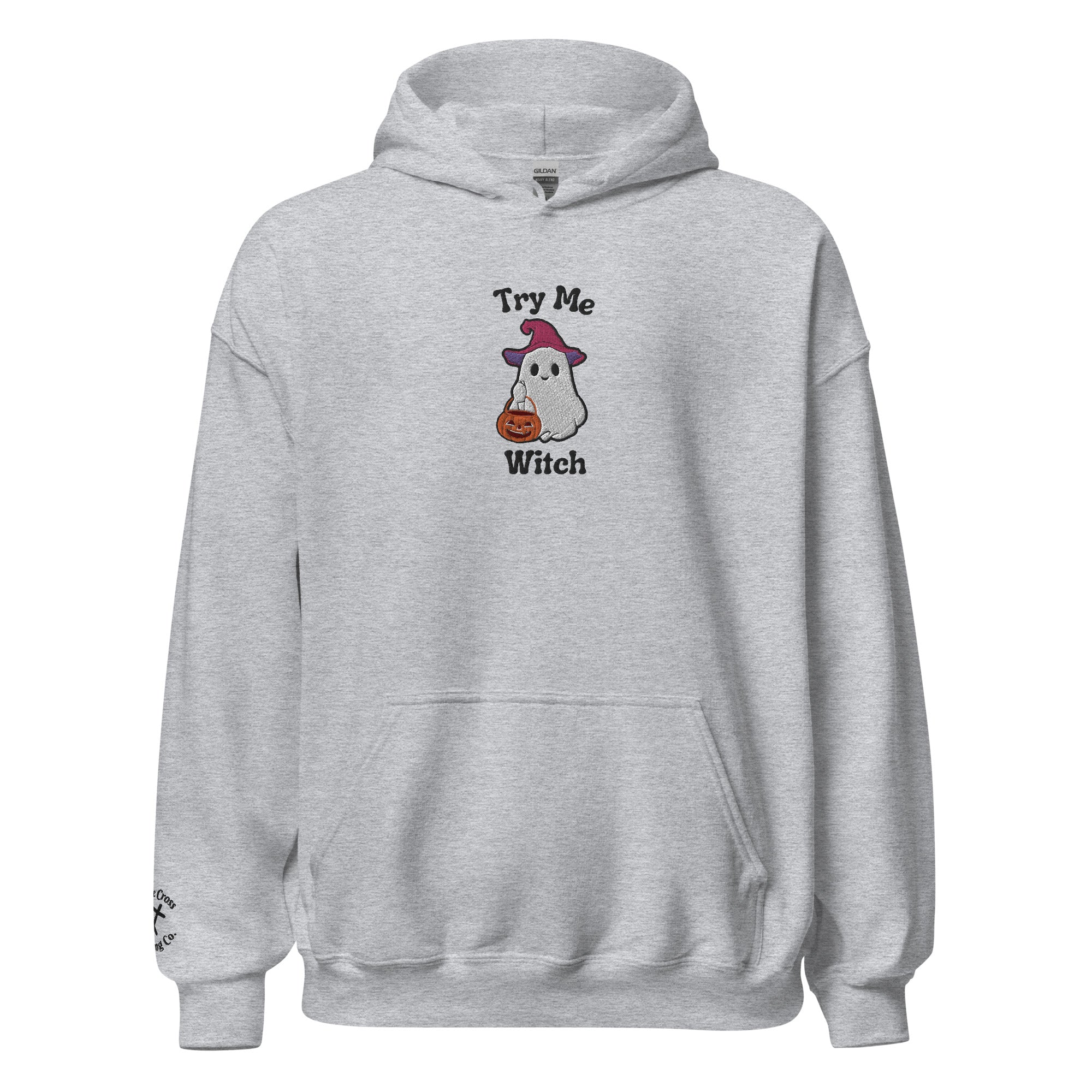 Try Me, Witch Embroidered Hoodie