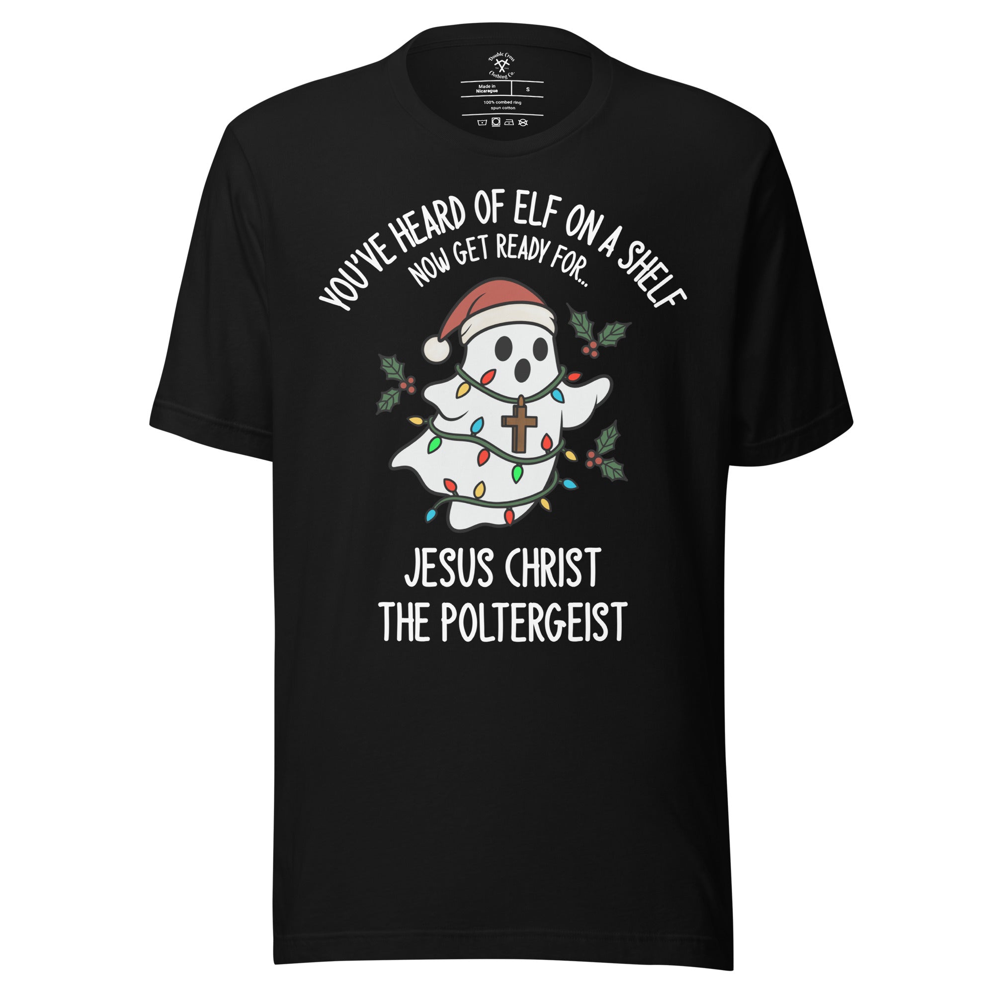 Jesus Christ Poltergeist T-Shirt - Black, S