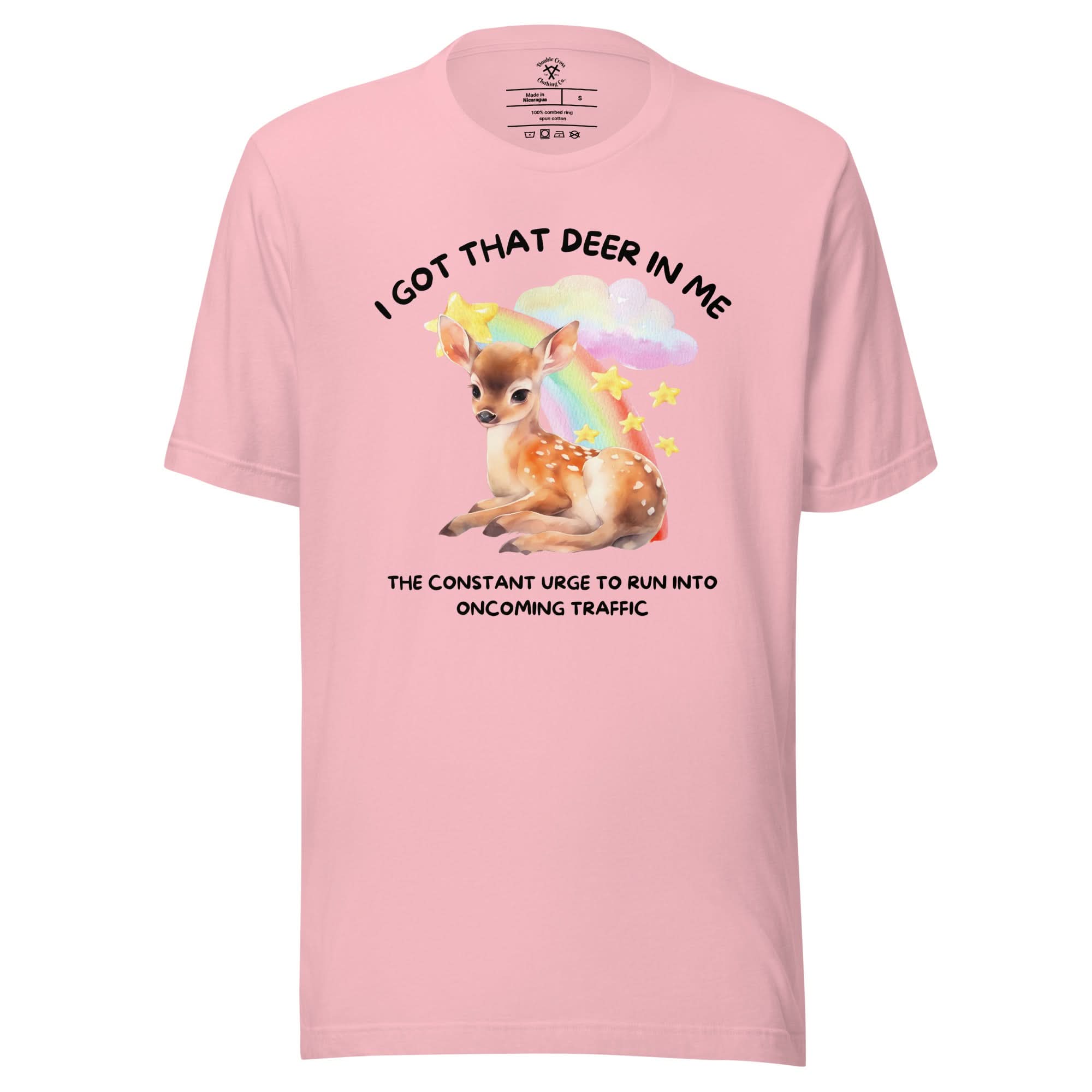 I Got That Deer In Me T-Shirt - Pink, XL