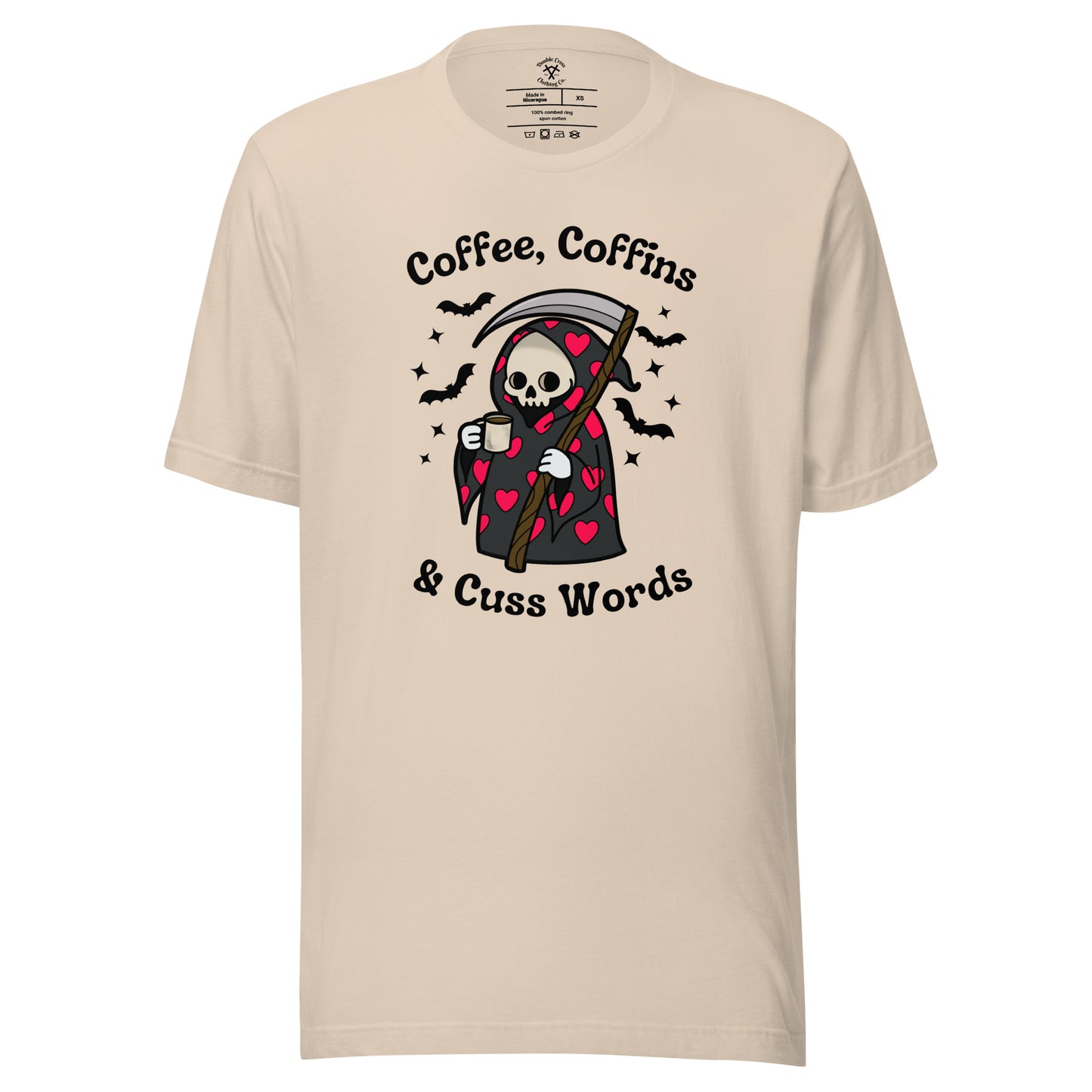 Coffee, Coffins, & Cuss Words T-Shirt