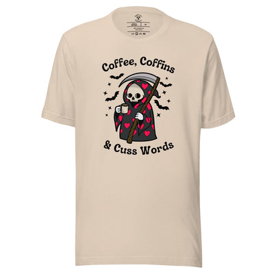 Coffee, Coffins, & Cuss Words T-Shirt