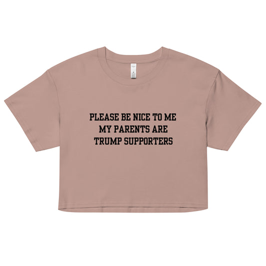 Trump Supporter Parents Crop Top