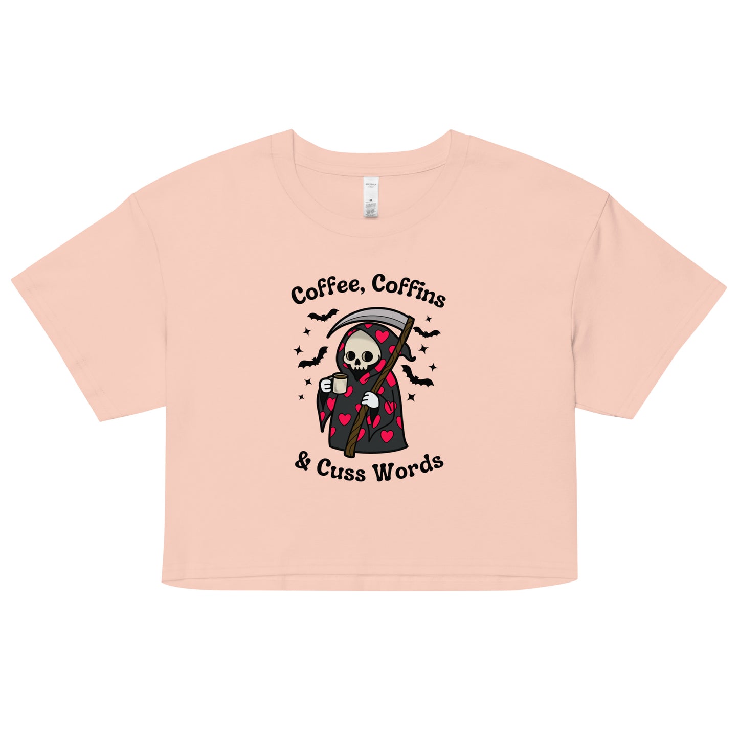 Coffee, Coffins, & Cuss Words Crop Top