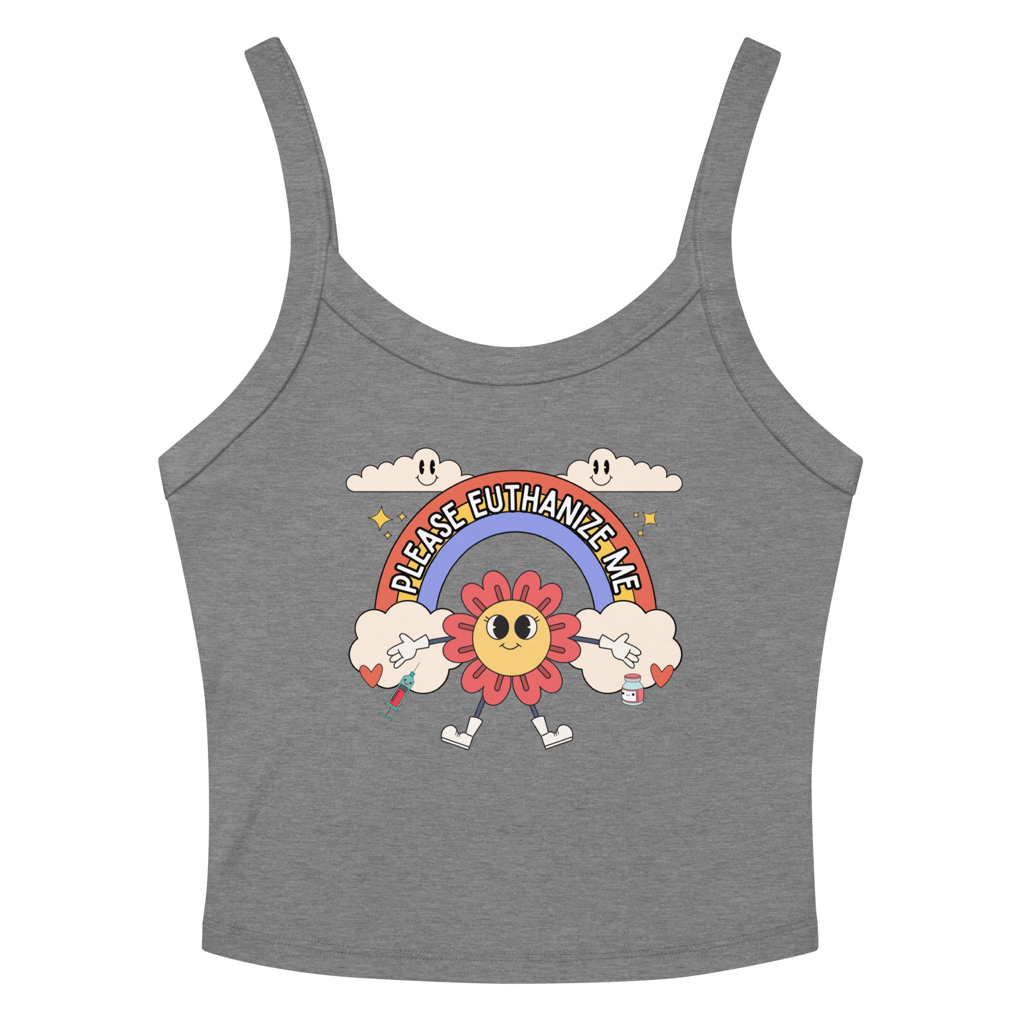 Please Euthanize Me Crop Tank Top